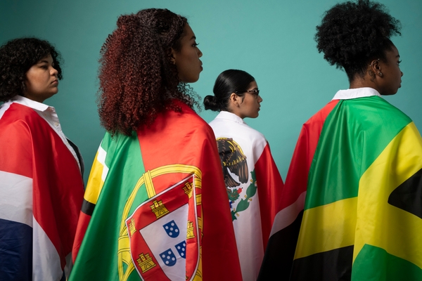 recap band with national flags